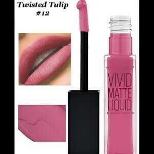 NWT Maybelline VIVID MATTE Mauve TWISTED TULIP PINK Liquid Lip Color Lipstick